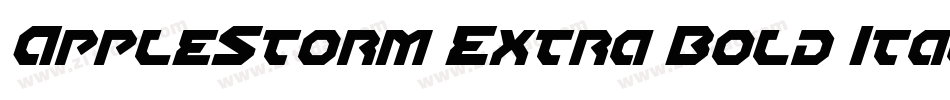 AppleStorm Extra Bold Italic字体转换